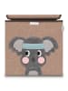Lifeney Aufbewahrungsbox "Koala" in Hellbraun/ Grau - (B)33 x (H)33 x (T)33 cm