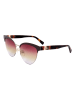 Longchamp Damen-Sonnenbrille in Dunkelbraun-Gold/ Pink-Gelb