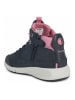 Geox Leder-Sneakers "Aeranter" in Schwarz/ Rosa