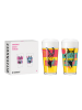 RITZENHOFF 2-delige set: glazen "Kleurknal" roze/blauw - 432 ml