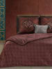 Eurofirany Mako-satijnen beddengoedset "Morocco" bordeaux/meerkleurig