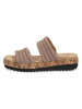 Caprice Leren slippers "Sunny" taupe