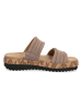 Caprice Leder-Pantoletten "Sunny" in Taupe