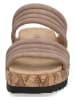 Caprice Leren slippers "Sunny" taupe