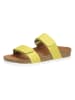 Caprice Leren slippers "Sunset" geel