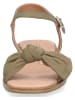 Caprice Skórzane sandały "Shakira" w kolorze khaki