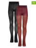 The NEW 2-delige set: maillots "Glitter" rood/donkerblauw
