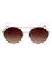 Guess Dameszonnebril goudkleurig-rood/bruin