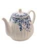 Clayre & Eef Dzbanek w kolorze biało-niebieskim do herbaty - 15 x 23 x 14 cm