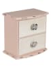 Clayre & Eef Komoda mini w kolorze beżowo-białym - 20 x 20 x 13 cm