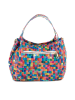 Mia Tomazzi Leder-Henkeltasche "Vittuone" in Bunt - (B)30 x (H)32 x (T)18 cm