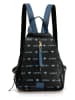 Lucky Bees Rugzak zwart/donkerblauw - (B)30 x (H)35 x (D)13 cm