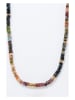 AMAZONIA Vergold. Halskette "Atlacoya" mit Edelsteinen - (L)43 cm