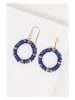 AMAZONIA Pozłacane kolczyki "Zaniyah" z lapis lazuli