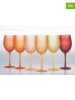 Villa d´Este 6er-Set: Weingläser "Happy Hour" in Orange/ Gelb - 550 ml