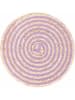 Villa d´Este 6-delige set: placemats "Spiral" paars/lichtroze - Ø 38 mm