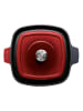 Woll 2-delige set: steakpan met deksel "Iron" rood - (L)28 x (B)28 cm