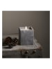 STAR Trading LED-Kerze "Flamme Cem" in Grau - (B)8,5 x (H)11 x (T)8,5 cm