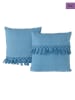 Boltze 2-delige set: kussens "Linou" blauw