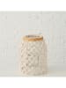 Boltze Windlicht "Sofya" in Creme - (H)30 cm