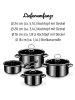 GSW 7-delige kookgereiset "Black Star" zwart