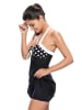 Angelsin Beachwear Badeanzug in Schwarz/ Weiß