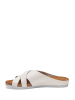 Comfortfusse Leder-Pantoletten in Creme