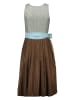 Turi Landhaus Dirndl in Braun/ Hellblau/ Beige