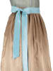 Turi Landhaus Dirndl in Braun/ Hellblau/ Beige