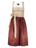 Turi Landhaus Dirndl "Bia" beige/bordeaux