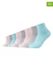 Skechers 8-delige set: sokken turquoise/grijs/lichtroze