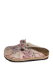 Streetfly Leder-Clogs in Braun/ Bunt