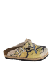 Streetfly Leder-Clogs in Braun/ Bunt