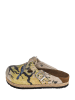 Streetfly Leder-Clogs in Braun/ Bunt