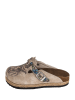 Streetfly Leder-Clogs in Braun / Bunt