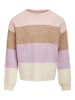 KIDS ONLY Sweter "Sandy" w kolorze jasnoróżowo-jasnobrązowo-fioletowym