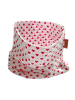 LiVi Loop-Schal "Herz rot" in Rot/ Creme - (L)50 x (B)24 cm