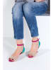 Fox Sandalen turquoise/beige/roze