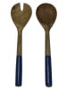 Ard'time Salatbesteck "Majorelle" in Braun/ Blau - (L)30 x (B)7,5 cm