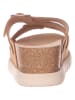 Yokono Leren slippers beige