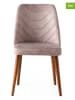 Evila 2-delige set: eetkamerstoelen beige - (B)50 x (H)90 x (D)49 cm