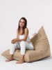 Evila Zitzak beige - (B)90 x (H)35 x (D)145 cm