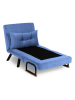 Evila Fotel "Sando" w kolorze błękitnym z funkcją leżanki - 60 x 78 x 78 cm
