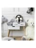 The Home Deco Kids Knuffeldier-plaid wit/grijs - (L)70 x (B)70 cm