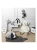 The Home Deco Kids Knuffeldier-plaid wit/grijs - (L)70 x (B)70 cm