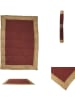Ethnical Life Jute-Teppich in Rot/ Hellbraun - (L)170 x (B)120 cm