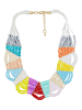 BOMBINHAS Ketting met kristallen en parels - (L)45 cm