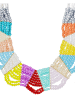 BOMBINHAS Ketting met kristallen en parels - (L)45 cm