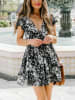 Milan Kiss Kleid in Schwarz/ Weiß
