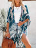 Milan Kiss Kimono in Dunkelblau/ Weiß